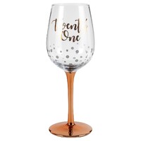 Rose Gold Stem 21st Birthday Wine Glass