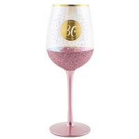 Glitterati 30th Birthday Wine Glass