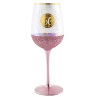 Glitterati 50th Birthday Wine Glass