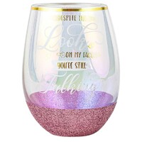 Glitterati Stemless Still Talking Wine Glass