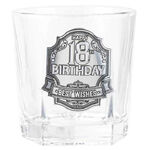 18th Birthday Badge Whisky Glass