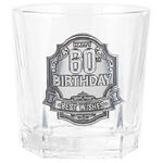 60th Birthday Badge Whisky Glass