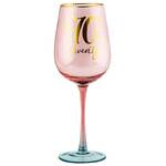 Fluted Pink Wine Glass - 70th
