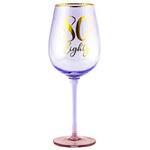 Fluted Purple Wine Glass - 80th
