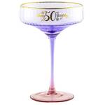 Fluted Purple Coupe Glass - 50th