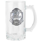 50th Birthday Badge Beer Stein