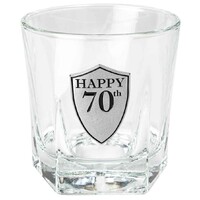 70th Birthday Whisky Glass