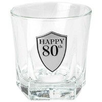 80th Birthday Whisky Glass