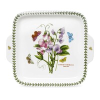 Portmeirion Botanic Garden - Square Handled Dessert Dish - 33cm Sweet Pea