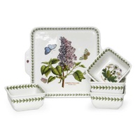 Portmeirion Botanic Garden - Accent Bowl & Platter - (Set of 5) Mixed Motifs