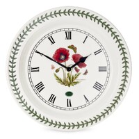 Portmeirion Botanic Garden - Wall Clock - 25cm Poppy