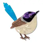 Erstwilder - The Rarest Kind - Purple-Crowned Fairy Wren Brooch