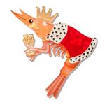 Erstwilder - Pascal's Prawn Parade - Pascal the King Prawn Brooch