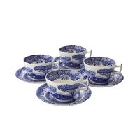 Spode Blue Italian - Breakfast Cup & Saucer (Set of 4)