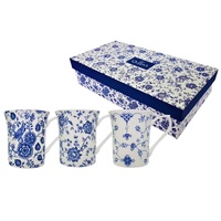 Queens By Churchill Blue Story Classic - Royale Mugs Set of 6