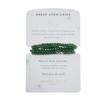 Bramble Bay Collections - Natural Stone Green Aventurine Wrap Bracelet