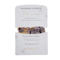Bramble Bay Collections - Natural Stone Rainbow Fluorite Wrap Bracelet