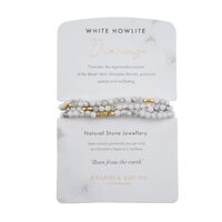 Bramble Bay Collections - Natural Stone White Howlite Wrap Bracelet