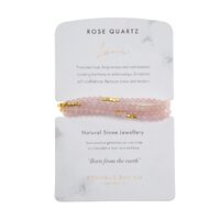 Bramble Bay Collections - Natural Stone Rose Quartz Wrap Bracelet