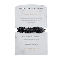 Bramble Bay Collections - Natural Stone Snowflake Obsidian Wrap Bracelet