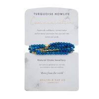 Bramble Bay Collections - Natural Stone Turquoise Howlite Wrap Bracelet