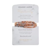 Bramble Bay Collections - Natural Stone Orange Jasper Wrap Bracelet
