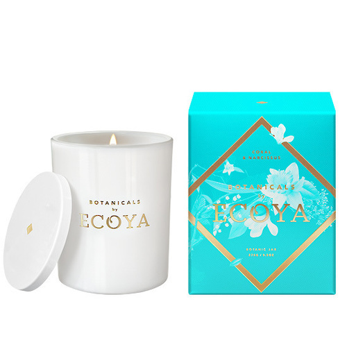 Ecoya Botanic Jar Candle - Coral & Narcissus