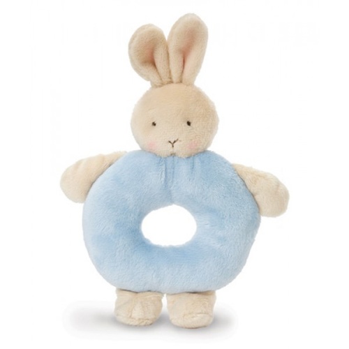 Bunnies By The Bay Ring Rattle - Blue Bunny