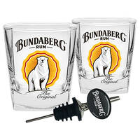 Bundaberg Rum Set 2 Bear Spirit And Pourer
