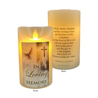 Flickering LED Wax Devotional Candle - In Loving Memory