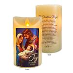 Flickering LED Wax Devotional Candle - Joy