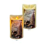 Flickering LED Wax Devotional Candle - Peace