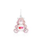 Couture Kingdom - Care Bears - Love-A-Love Bear Crystal Charm Silver