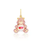Couture Kingdom - Care Bears - Love-A-Love Bear Crystal Charm Gold