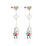 Couture Kingdom - Care Bears - Tenderheart Bear Drop Earrings Silver