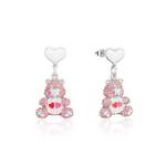 Couture Kingdom - Care Bears - Love-a-Lot Bear Drop Earrings Silver