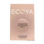 Ecoya Car Diffuser Refill - Cedarwood & Leather