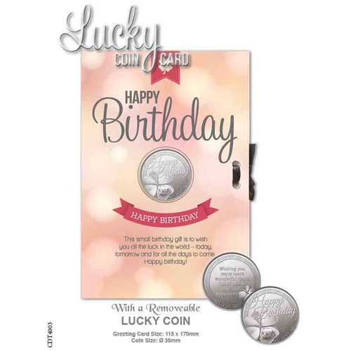 Lucky Coin Card - Happy Birthday