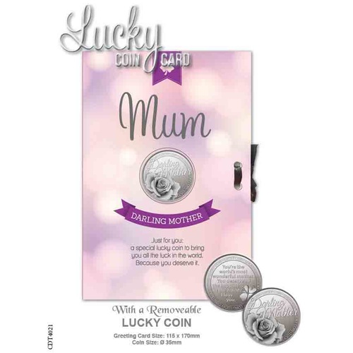 Lucky Coin Card - Mum - Darling Mother