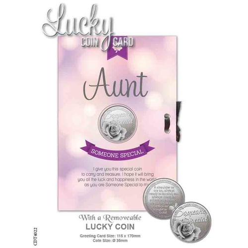 Lucky Coin Card - Aunt