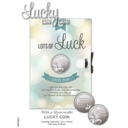 Lucky Coin Card - Lots of Luck