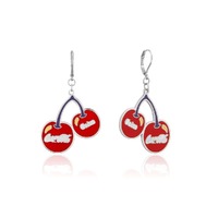 Coca Cola Couture Kingdom - Cherry Drop Earrings White Gold