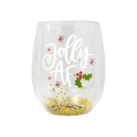 Splosh Christmas Stemless Glass - Jolly AF