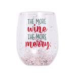 Splosh Christmas Stemless Glass - The More Wine The More Merrier