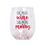 Splosh Christmas Stemless Glass - The More Wine The More Merrier