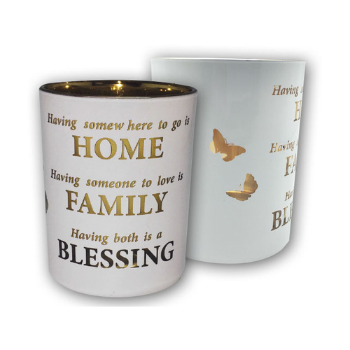 Candle Holder With Tealight - Home Blessing