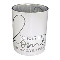 Religious Gifting Shine Bright Candle Holder - Bless This Home