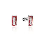 Coca Cola Couture Kingdom - Coke Can Stud Earrings White Gold
