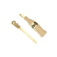 Coca Cola Couture Kingdom - Coke and Contour Bottle Hair Pin Set Yellow Gold