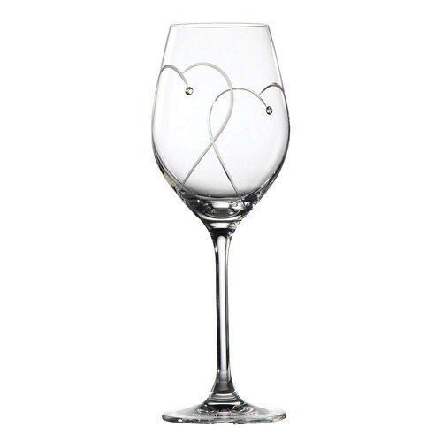 Royal Doulton Promises - Two Hearts Entwined Wine Glasses - Set of 2